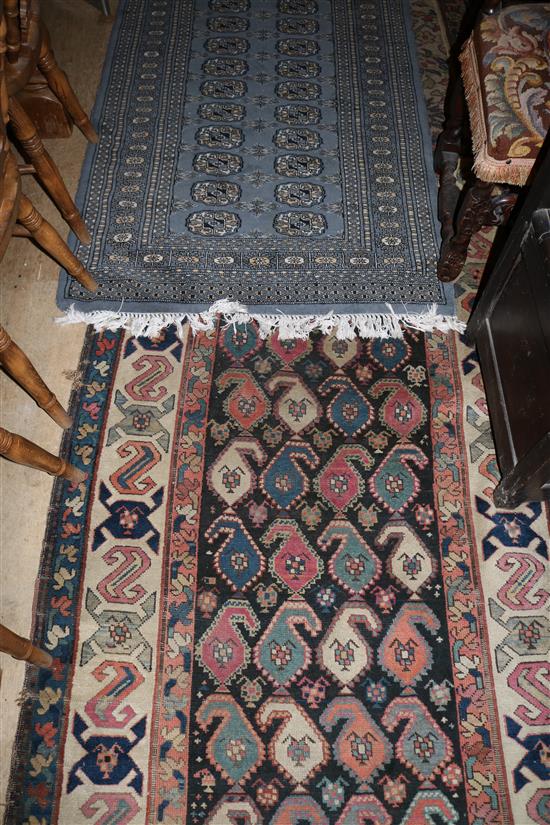 Black ground runner & smaller rug